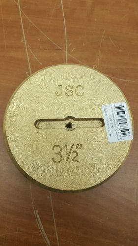 Jones Stephens 3-1/2 inch Slotted Brass Cleanout Plug with Tap