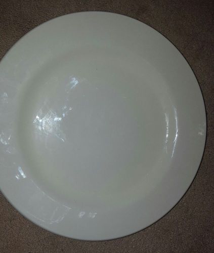 Vertex China Vista Collection Undecorated American White Wide Rim Plate, 12 inch