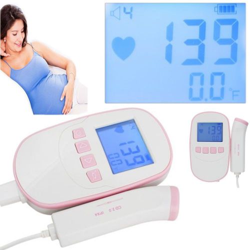 Fetal Doppler 2M Probe LCD Ultrasound Prenatal Detector Baby Heart Monitor Bid