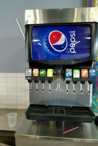 8 flavor soda fountain pop dispenser, servend, ice bin on top, very nice! for sale