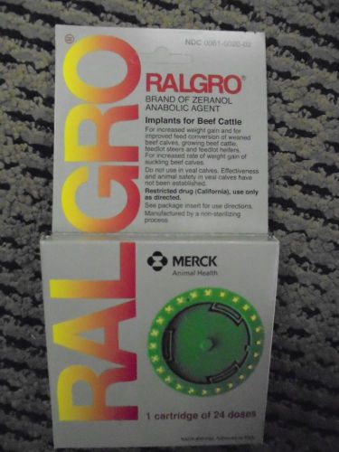 Merck Ralgro Implants for Beef Cattle NDC 0061-5026-02 1 cart. of 24 doses NEW