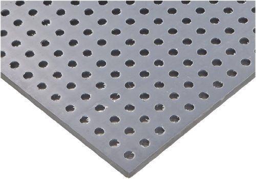 Small Parts PVC (Polyvinyl Chloride) Perforated Sheet, Staggered Holes, Opaque