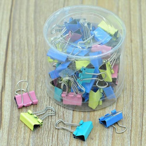 60x Metal Paper File Ticket Binder Clips 15mm Office School Supply Clip 1@