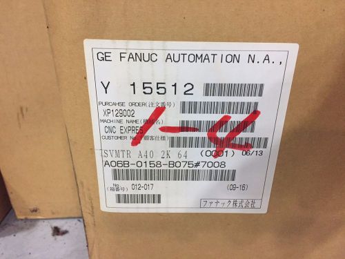NEW Fanuc Motor A06B-0158-B075 #7008 Servo New in Box