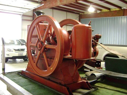 1910 Galloway 7 1/2 H.P. Hit and Miss Engine and Grist Mill w/ Trailer &amp; Canopy
