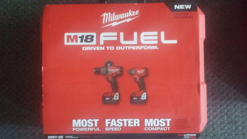 New milwaukee m18 fuel 2 tool combo kit  2897-22 for sale