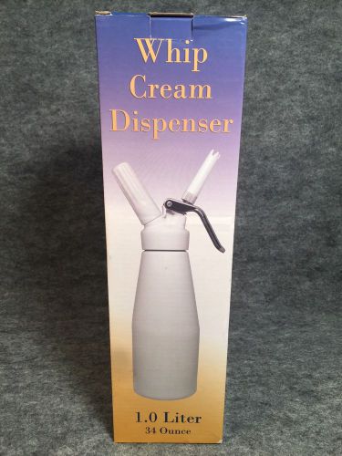 Update Commercial 1 Quart Liter White Whip Cream Dispenser Culinary Whipper NEW