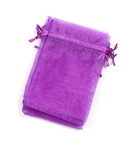 EDENKISS drawstring Organza Jewelry Pouch Bags Purple, 6X9