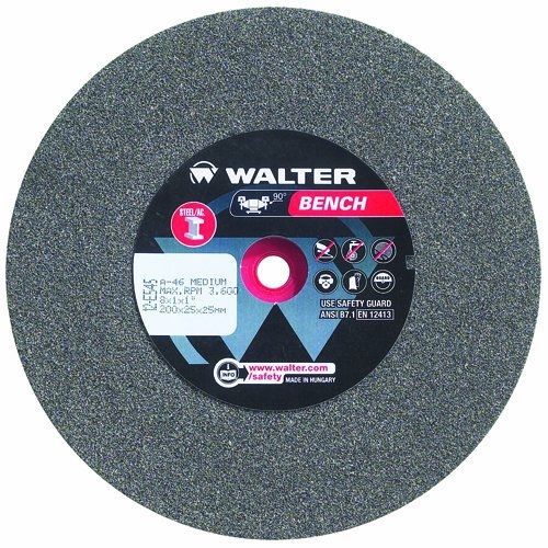 Walter Surface Technologies Walter Bench Grinding Wheel, Type 1, Round Hole,