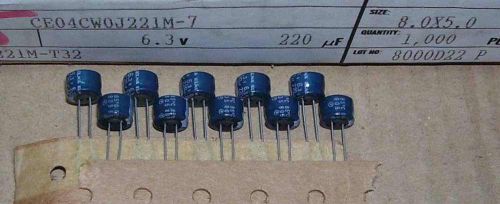 20pcs 6.3V220UF electrolytic capacitor ELNA