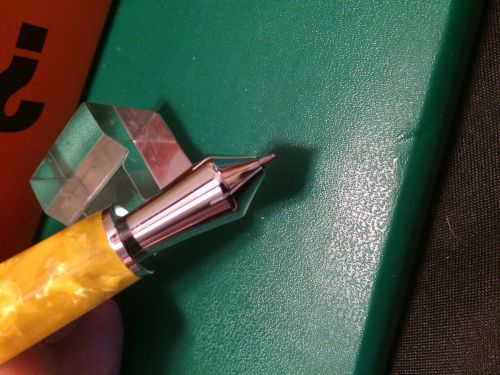 SWISS  LUXURY BREITLING TIMEPIECE CO BALLPOINT PEN LEMON YELLOW RARE MAGIC BOX !