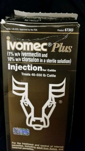 NEW Ivomec Plus 200 ml For Cattle DAMAGED BOX