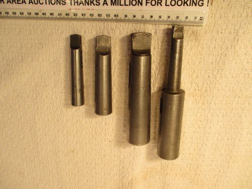 (4) morse taper drill sleeves, # 2 x # 2 extension, #2 x #1, #3 x #1, #4 x #3 ex for sale