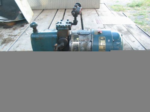 3hp whitney hydraulic pump 3ph/220/480 w/tank,valves,dualfoot control($50 ship?) for sale