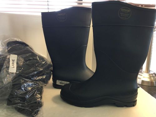 Servus 18821  black steel toe rubber safety boots mens size 11 atsm f2413-11 usa for sale
