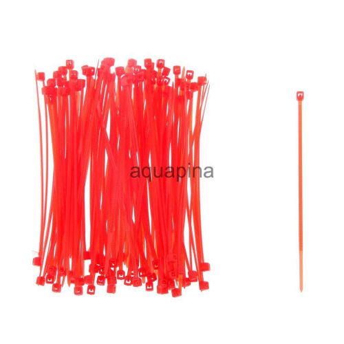 1.9x100mm Pack of 100 Zip Trim Wrap Marker Loop Ties Wire Self-Locking Red