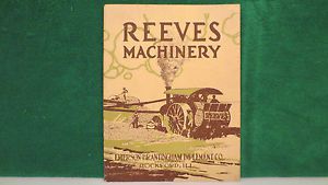 Reeves Machinery Steam Engines Tractor brochure from 1915, E-B Impl. Co. nice.