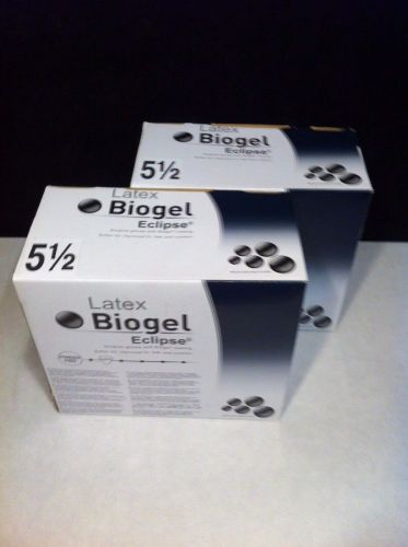 NIB Biogel Eclipse latex Surgical, 755255-00 sz  5 1/2, 2cs/50 each,10/17