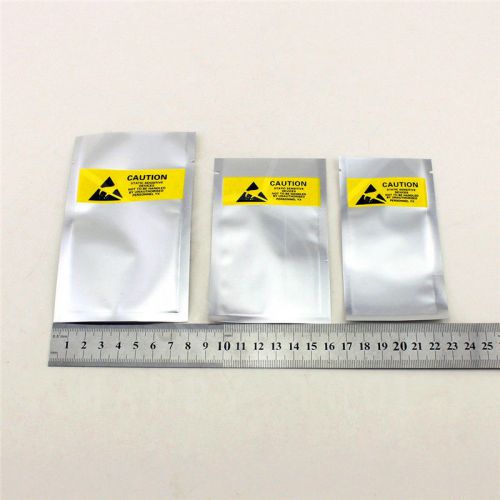 300Pcs Waterproof Anti Static Shielding Bags Open-Top For Card Jewelry 3 Sizes