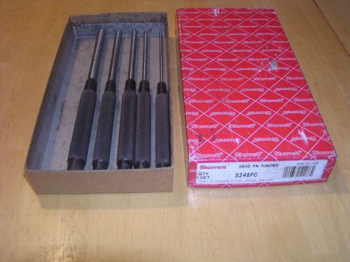 Starrett s248pc extended length drive pin punch set 1/8 - 3/8 for sale