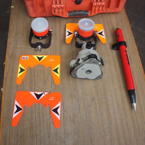 Bear Surveyors Prism KIT Tribrach seco spike PELICAN CASE SURVEY SURVEYING