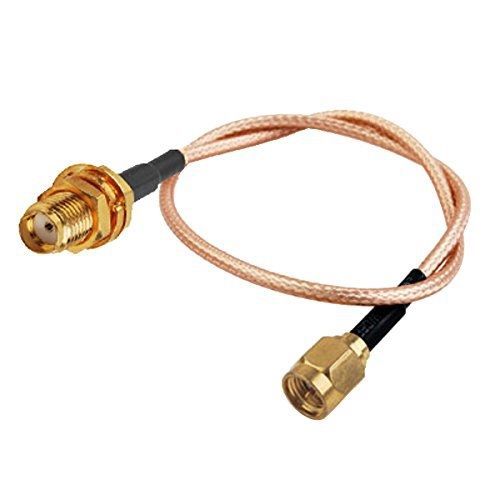 Bingfu SMA Bulkhead Female to SMA Male Pigtail Cable Using RG316, 10&#034;(25cm)