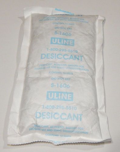 Lot of 3 Uline S-1606 Tyvek Bag Desiccants - Unit Size 16 , 5 3/4 x 10 x 1 1/2&#034;