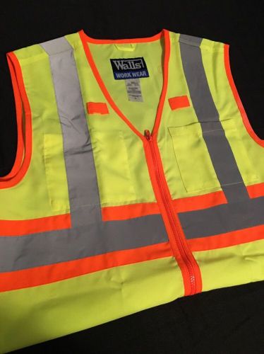 Walls Work Wear Safety Vest Mens Medium (M) protective gear PPE 3M reflective