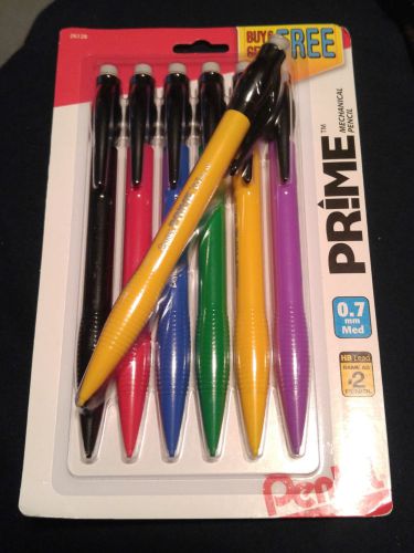 Pental Prime Mechanical Pencil - 7 pk - 0.7mm Med Lead - New Pack!