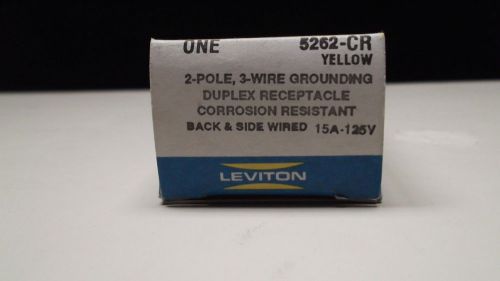 ELECTRICAL DUPLEX RECEPTACLE LEVITON  MODEL# 5262-CR 15 AMP 125 VOLT YELLOW