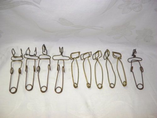 Lot of 10 vintage metal test tube tongs for sale