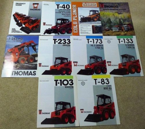 THOMAS SKID STEER LOADER   BROCHURES &#034;NEW&#034; NICE  LOT of10