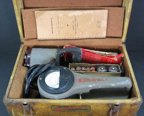 1950 Vtg Electronic Moisture Register Co. Model RF4 Original Wood Box