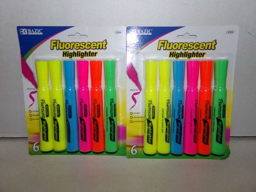 #3) new fluorescent highlighter markers lot of 2 packs