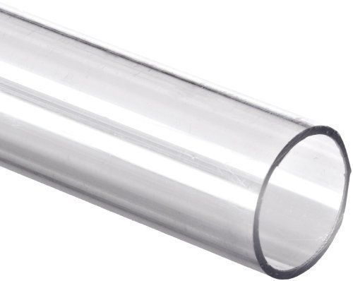 Polycarbonate tubing, 3/4&#034; id x 1&#034; od x 1/8&#034; wall, clear color 24&#034; l, fast ship for sale
