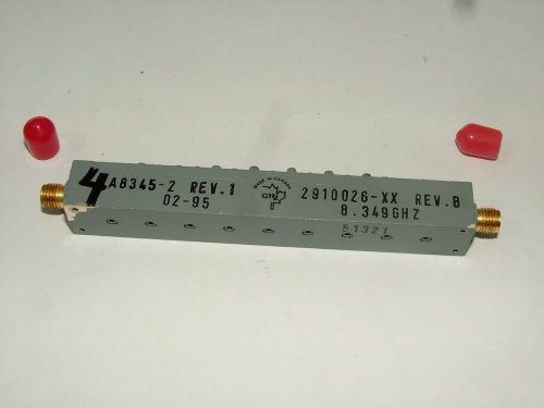 RF Filter Bandpass Microwave CF: 8.349GHz BW: 30MHz SMA A8345-2
