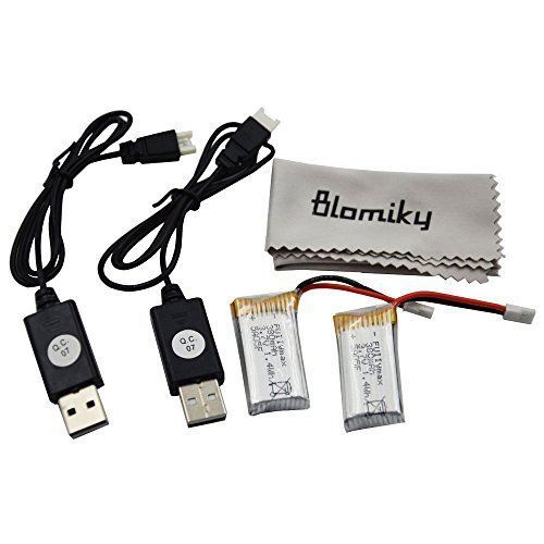 Blomiky 2pcs 380mah battery for hubsan x4 h107c h107d h107l f180 f180c m61x, x51 for sale