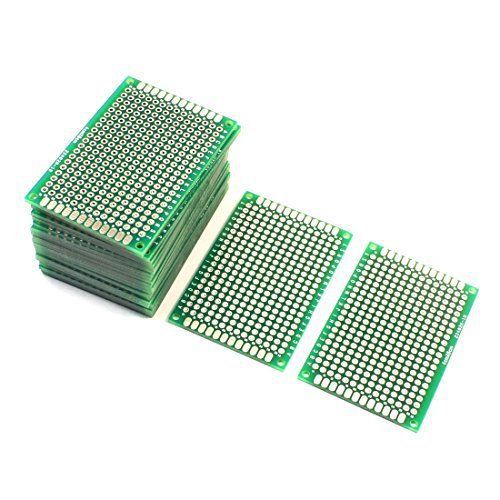 Uxcell 25Pcs Double Sided Protoboard Prototyping Pcb Board 4cm x 6cm