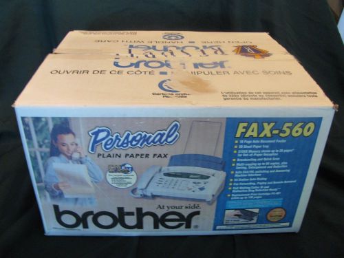 Brother Personal FAX-560 Plain Paper Fax Machine Phone NEW FREE Fast Shipping