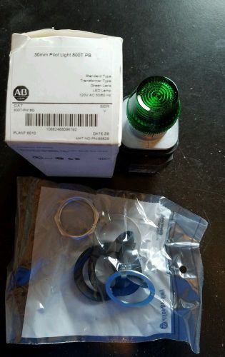 New in box genuine allen bradley 800t-ph16g indicator light 120v led pilot new for sale