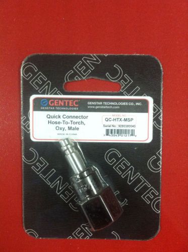 Gentec hose to torch quick connect male oxy fitting qc-htx-msp for sale