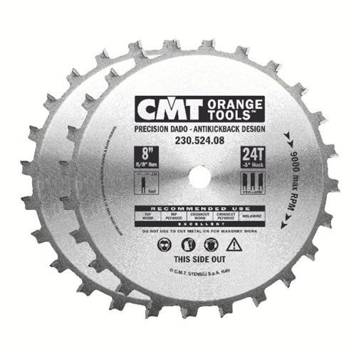 CMT-230.524.08 | 8&#034; 24t Precision Dado w/ 5/8&#034; Bore