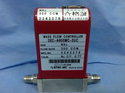 Stec Inc. Sec-4400MC-SUC Mass Flow Controller, Gas NH3, Flow Rate 300ccm