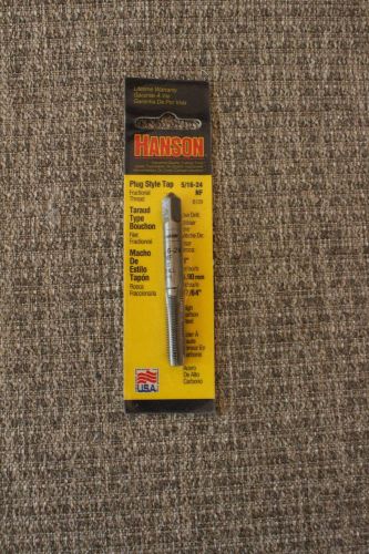 Hanson Tools 8129 5/16-24NF Plug Style Tap  NEW