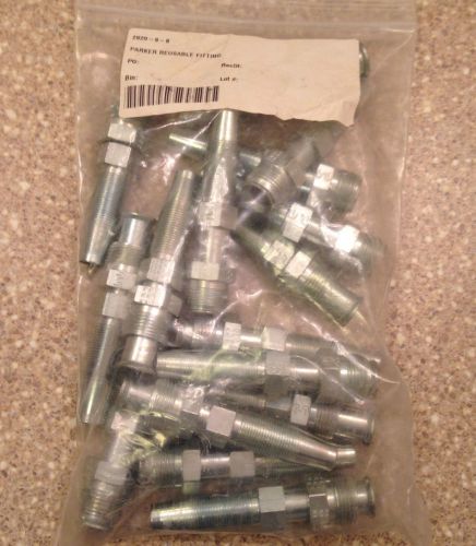 Lot of 16 NEW Parker 1/2&#039;&#039; CRIMP HOSE FITTING HOSE TO MALE NPTF PIPE 31382-8-8