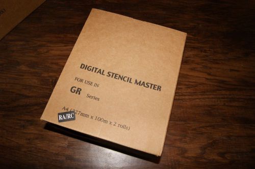 NEW DIGITAL STENCIL MASTER RA/RC SERIES 227MMX100M 2 ROLLS