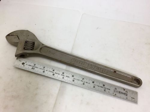 Craftsman 15&#034; adjustable wrench 44662 made in usa, excellent, no reserve! for sale