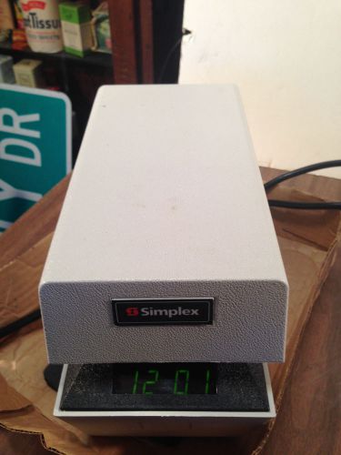 Simplex  time stamp  time clock tested for sale