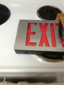 LITHONIA LE S1R  120/277 EL N Exit Sign,1.70W,red with 1 Faces,