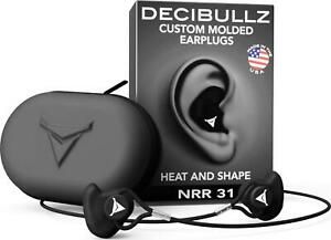Decibullz Custom Molded Earplugs Pro Pack (Black,)